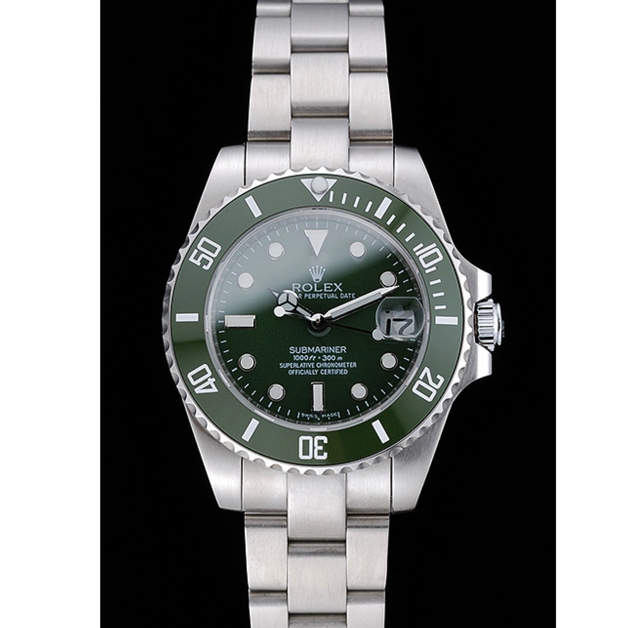 Good copy rolex watches 1454151 Green Steel Bracelet Dial Stainless Submariner Rolex 0524